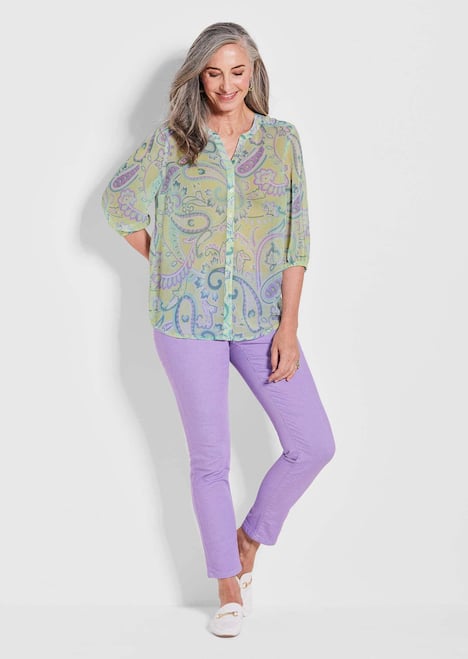 Druckbluse mit Paisley-Muster