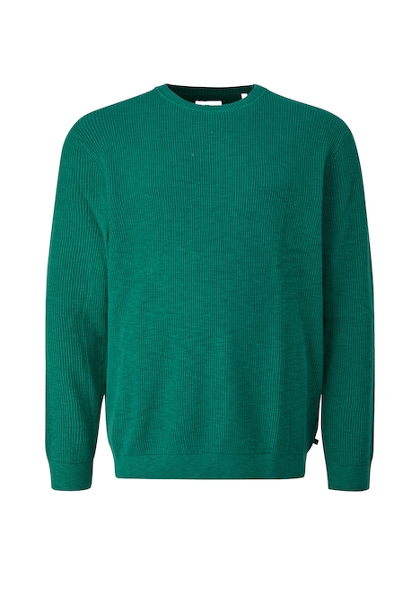 Gerippter Flammgarn-Pullover im Modern Fit