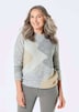 Eleganter Intarsienpullover mit Glanz