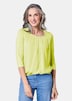 Chiffon-Shirt mit 3/4-Arm, Rundhals