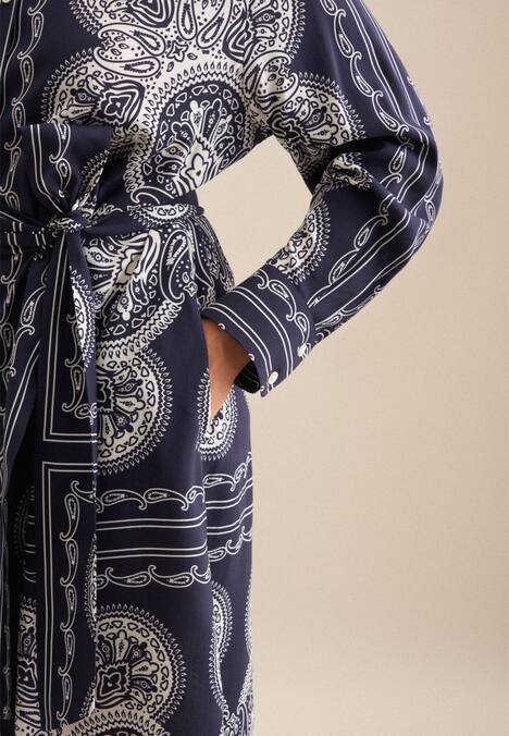 Damen Kleid - Tuchprint