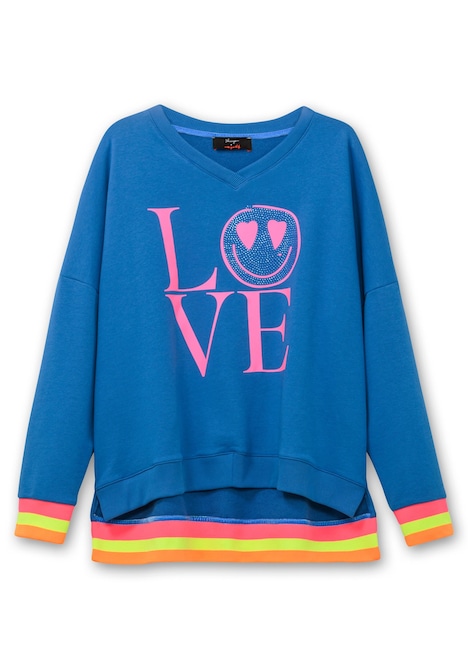 Sweatshirt Langarm Sonstiges Muster Ohne Kragen