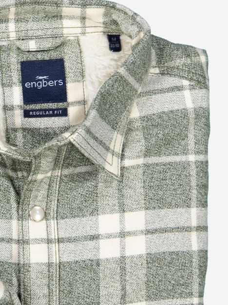 engbers Herren Overshirt kariert , Khaki