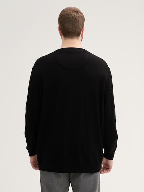 Strickpullover mit Logo Stickerei