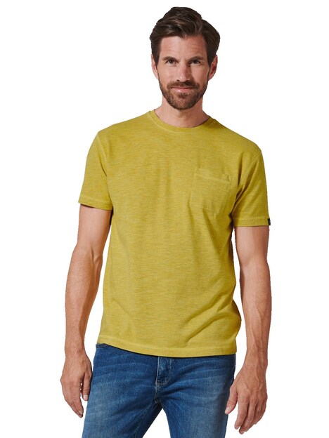 Herren T-Shirt uni , Safrangelb