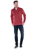engbers Herren Sweatshirt mit Troyerkragen , Rot