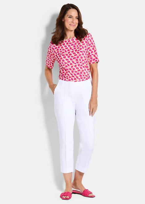 Elegante 7/8-Hose mit Biesen