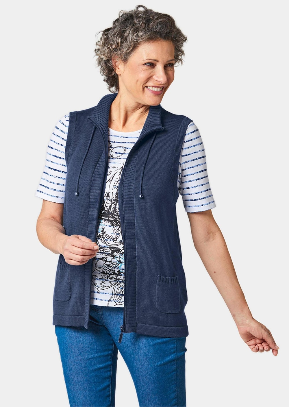 Sportliche Strickweste