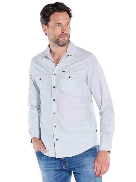 engbers Herren Langarm-Hemd uni , Hellblau