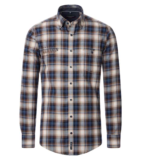Flanellhemd kariert Casual Fit