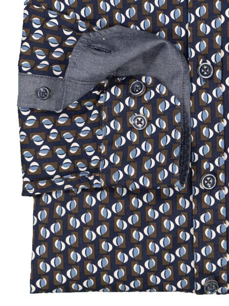 engbers Herren Langarm-Hemd gemustert , Saphirblau