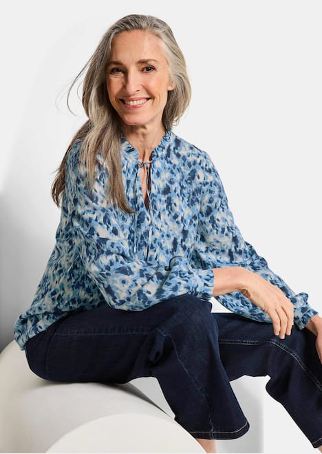 GOLDNER Blouse met print Blouse van viscose, met ruches