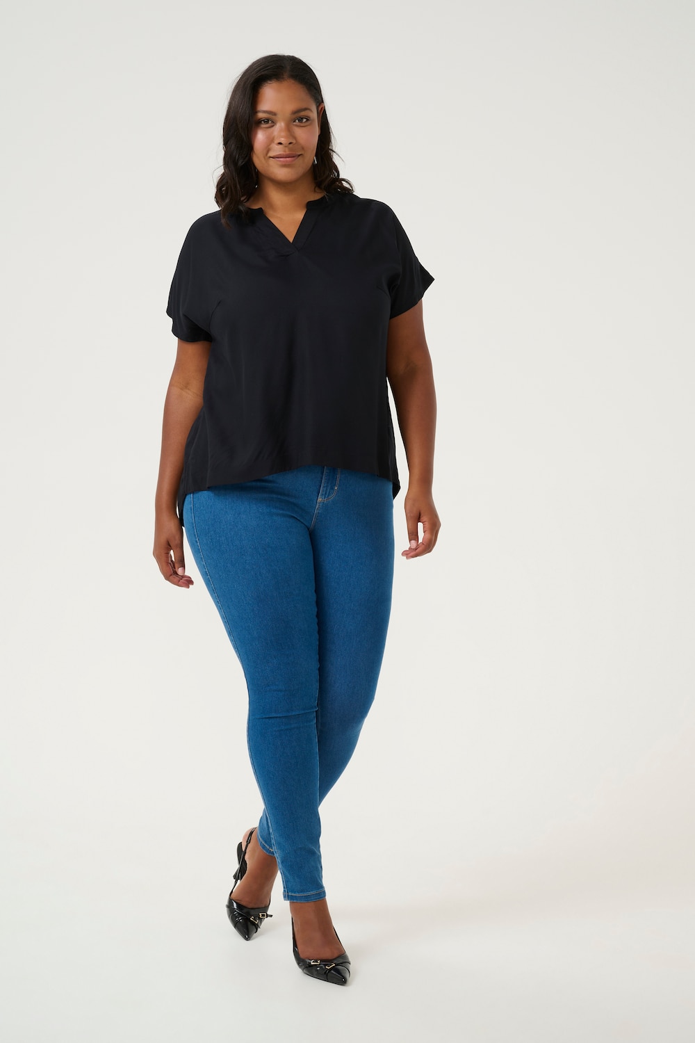 Kurzarm-Bluse Regular fit