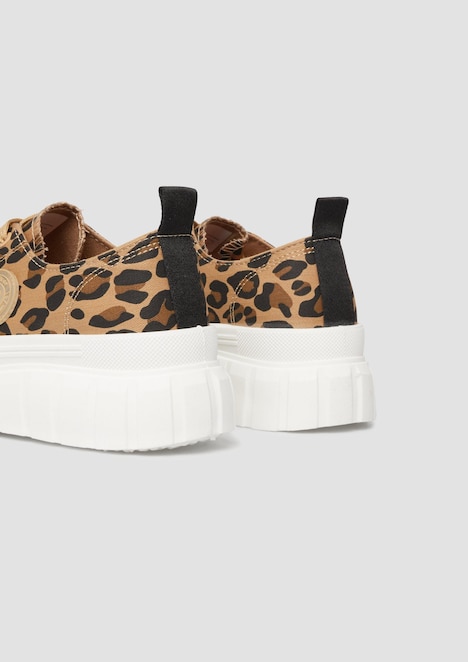 Textil-Sneaker mit Plateau-Sohle