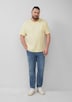 Flammgarn-T-Shirt mit Brusttasche und offenen Kanten