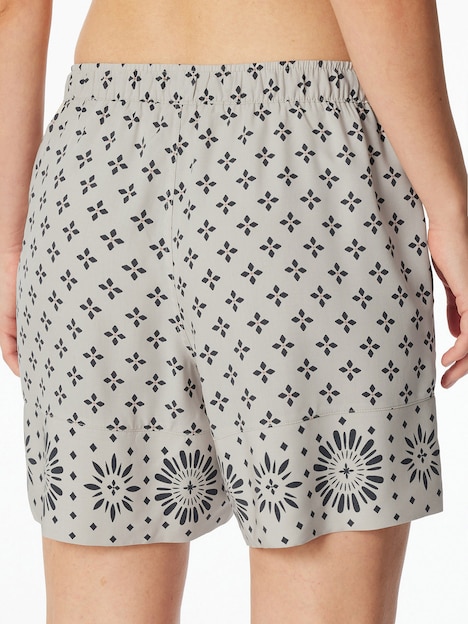 Schiesser Damen Pyjamashorts Mix & Relax Web - grau-jaspe