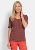 Viskoseshirt mit geometrischem Minimal Print