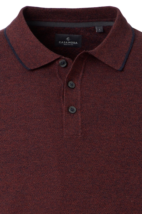 Polo-Shirt Langarm uni