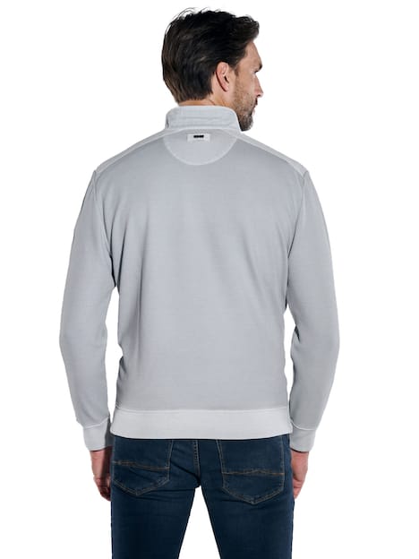 engbers Herren Sweatshirt mit Zipper , Hellgrau