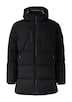 Wasserabweisende Pufferjacke mit abnehmbarer Kapuze und sportiven Details