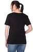 T-Shirt T-Shirt mit V-Ausschnitt, Rippqualität Kurzarm Uni Ohne Kragen