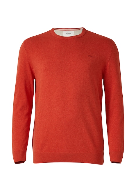 Strickpullover mit Logo-Stickerei
