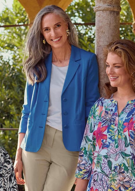 Viskoseblazer mit Reverskragen