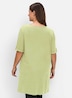 Longshirt Kurzarm Uni Ohne Kragen