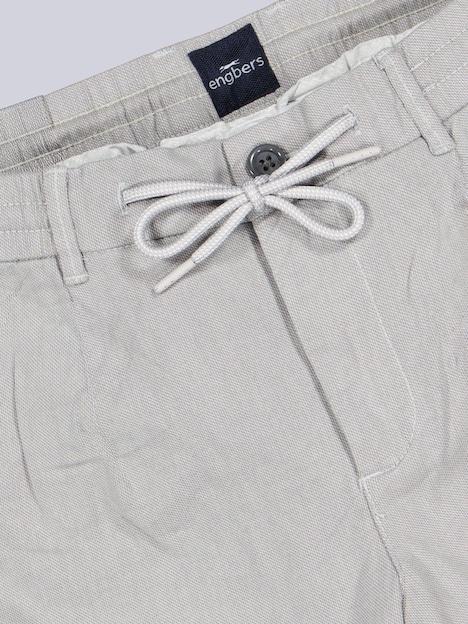 Herren Bermuda Chino mit Tunnelzug , Silbergrau