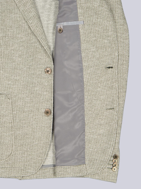 Herren Sakko in Waffeloptik made in Europe , Khaki