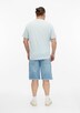 Baumwoll-T-Shirt mit Logo-Print und V-Neck