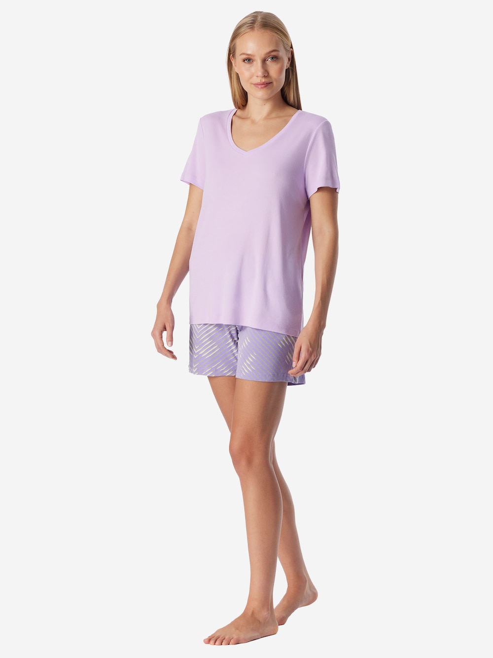 Schiesser Damen Schlafanzug Modern Nightwear orchid