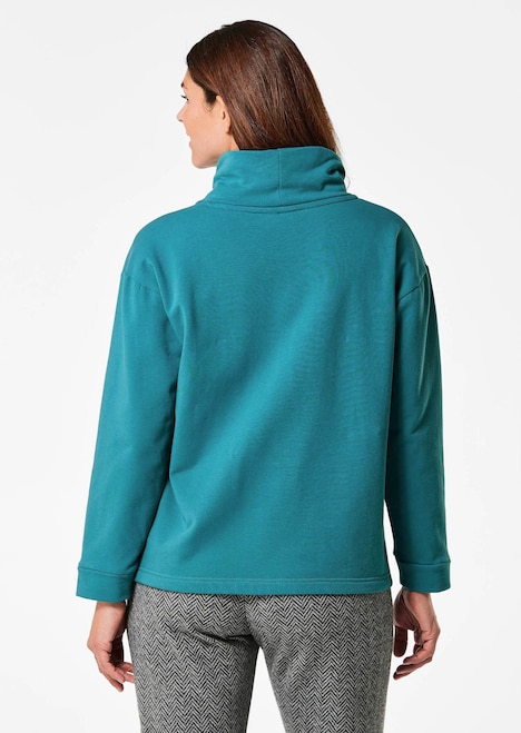 Sportiver Kragenpullover mit Tunnelzug