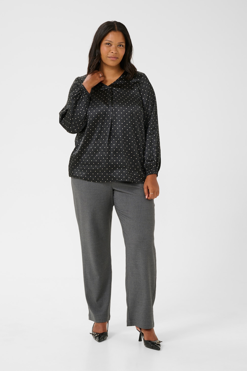 Langarm-Bluse Regular fit