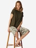 Schiesser Damen Pyjama Selected Premium oliv