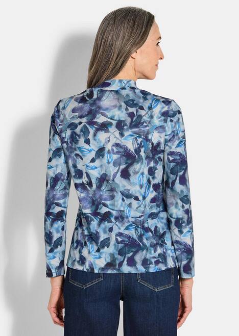 Langarm Jersey-Shirt mit Allover-Druck