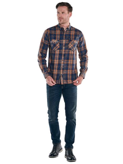 engbers Herren Karohemd , Dunkelorange