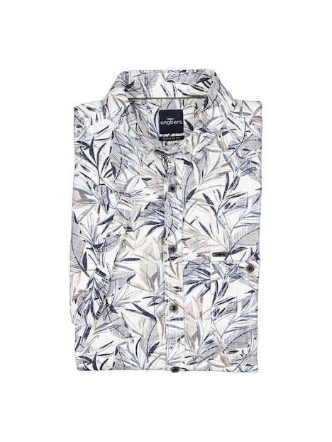 Herren Hemd kurzarm , Saphirblau