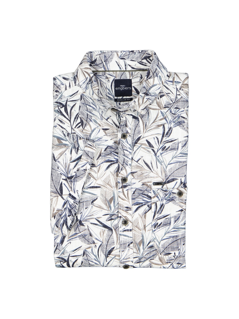 Herren Hemd kurzarm , Saphirblau
