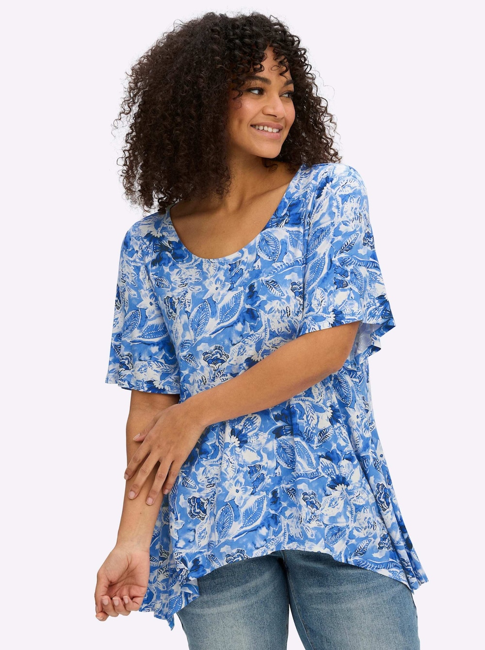 T-Shirt Kurzarm Ohne Kragen