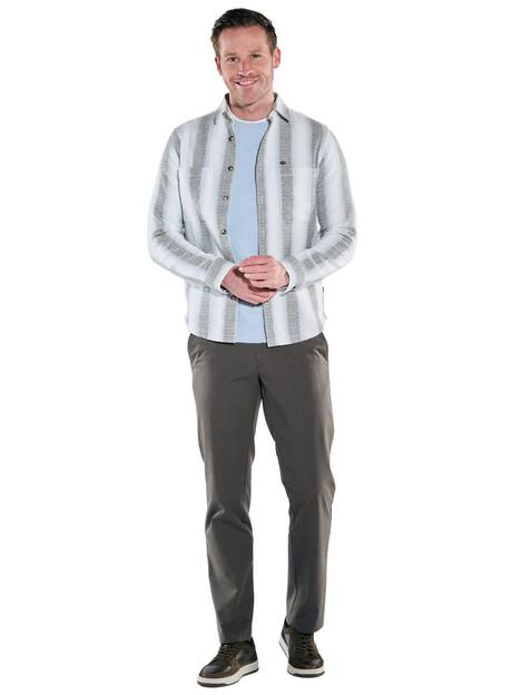 engbers Herren Overshirt gestreift , Khaki
