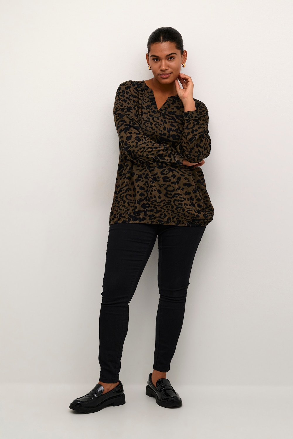 Langarm-Bluse Regular fit