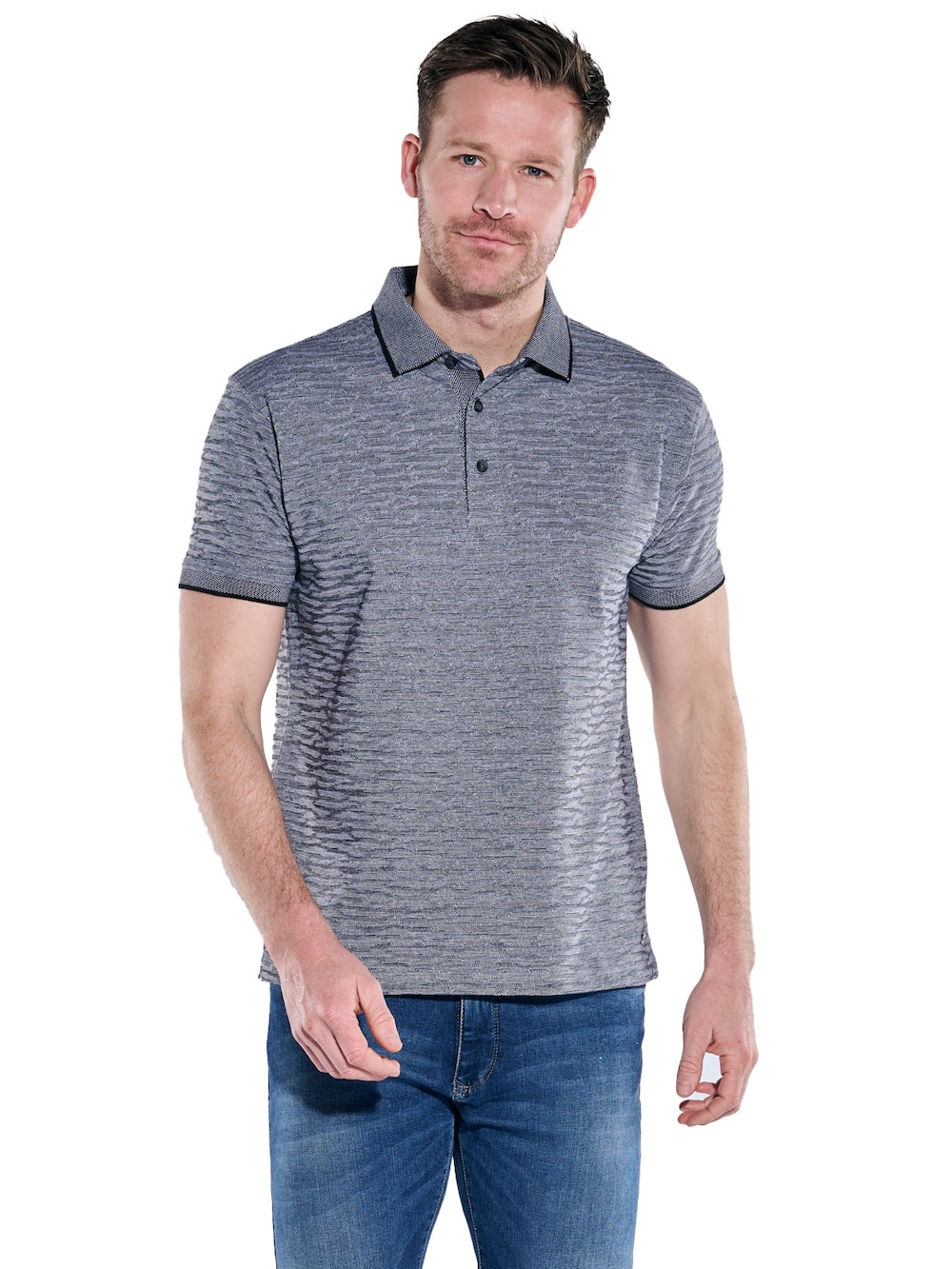 Polo-Shirt strukturiert