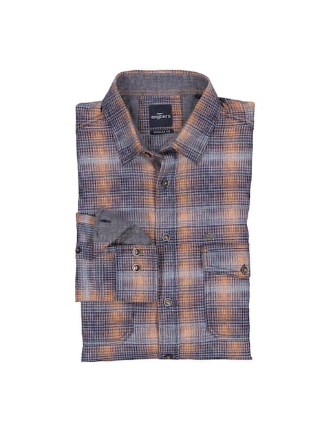 engbers Herren Karohemd , Dunkelorange