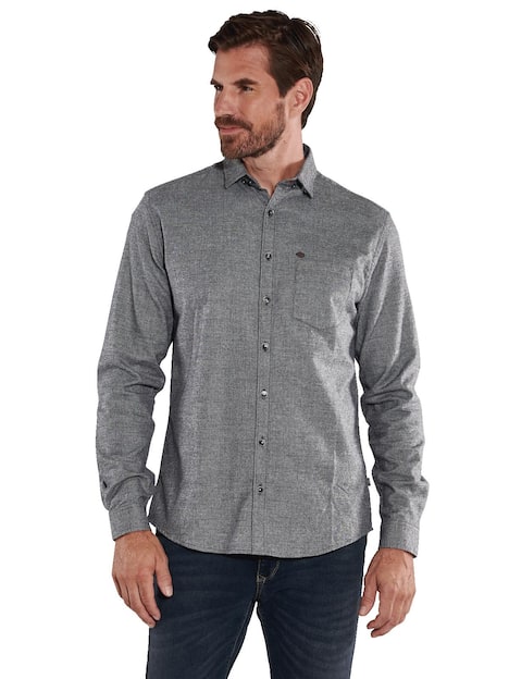 engbers Herren Langarm-Hemd regular , Anthrazit