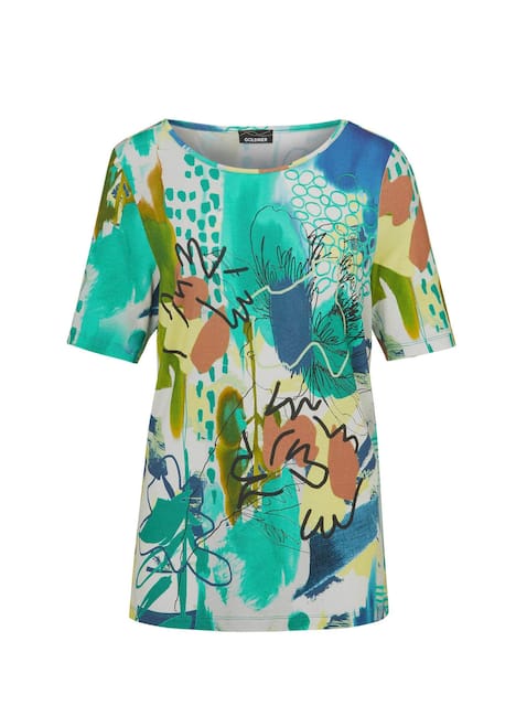 Shirt mit U-Boot-Ausschnitt