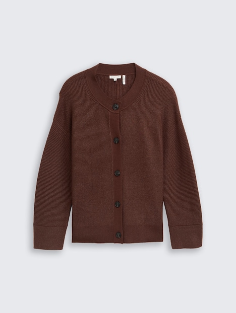 Oversize Cardigan mit Rundhalsausschnitt