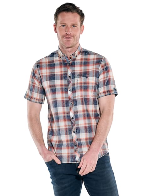 engbers Herren Hemd kariert , Rostorange