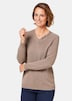 V-Pullover mit Schmuckelement