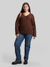 Loose Fit Strickpullover mit Wollanteil